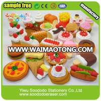 Various Styles Novelty Smudge Free Food Theme Erasers