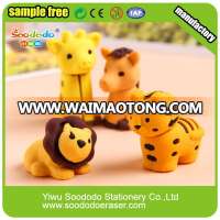 Wholesale Custom Japanese Mini Funny Cute Animal Shaped 3D Erasers